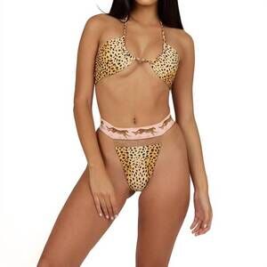 NEW AKOSHA native bikini bottom in cheetah